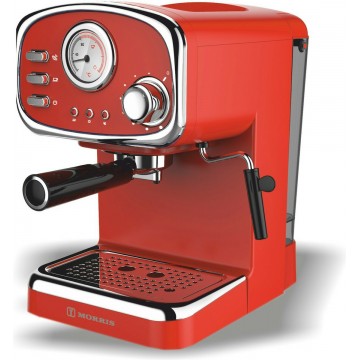 Morris Μηχανή Espresso 1100W Πίεσης 20bar Κόκκινη R20808EMR